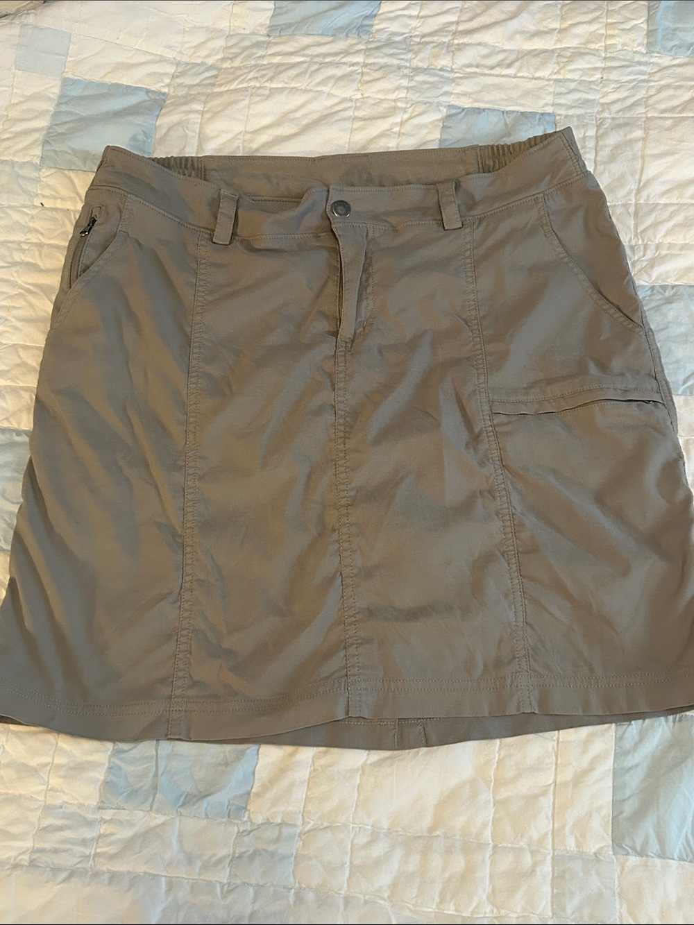 Duluth Women's Taupe Utility Skort with Pockets